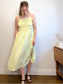 Gap Ruched Satin Midi Dress in Neon Green (Size L)