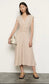 Sandro Striped Midi Dress in Pale Pink , Blue & Mustard (Size S)