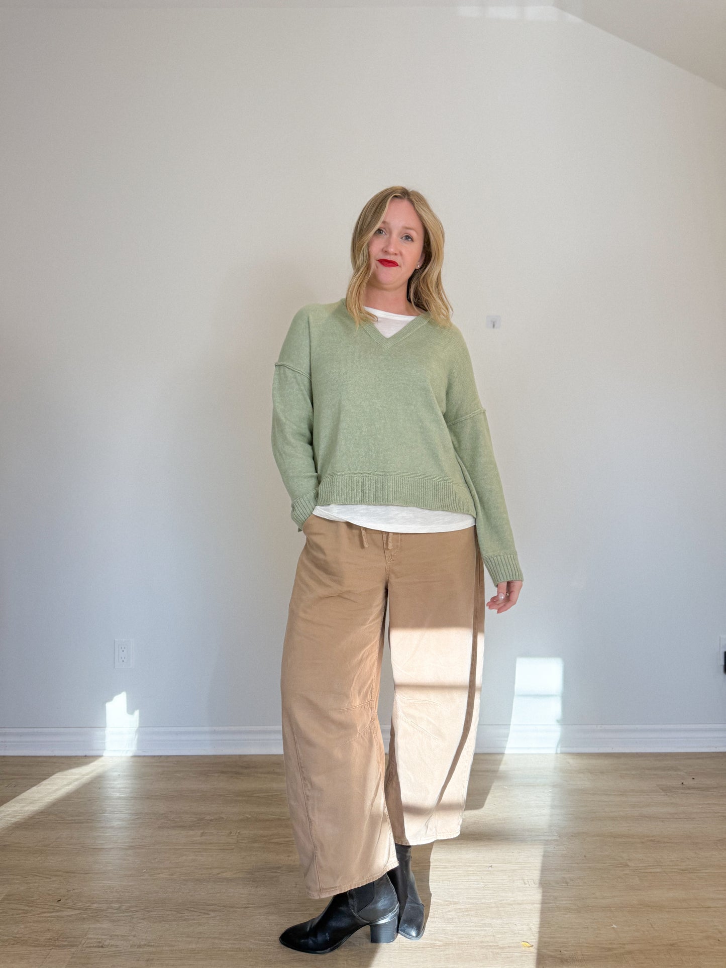 Anthropologie Design History Layered V-Neck Sweater (Size L)