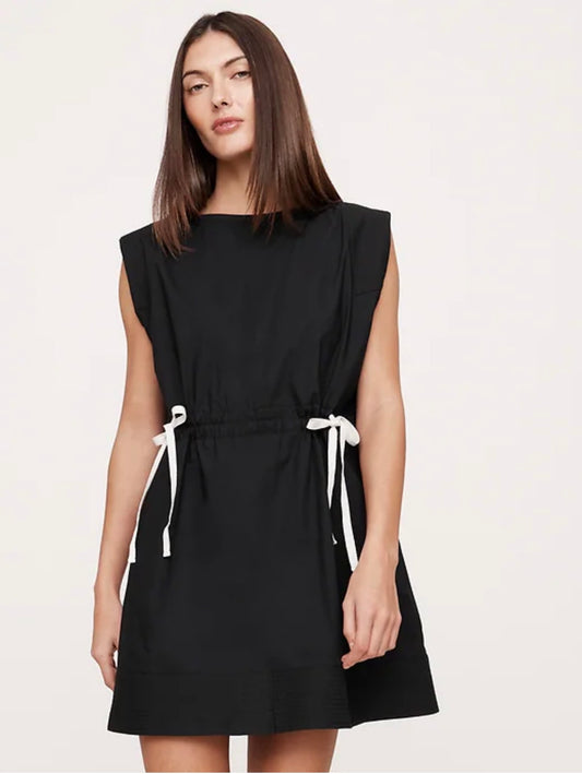 Banana Republic "Poplin Chinch Waist Mini Dress in Black" NWT (Size M/L)