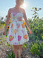 Vintage Molly B. Made in the USA White Tulip Floral Dress (Size S/M)