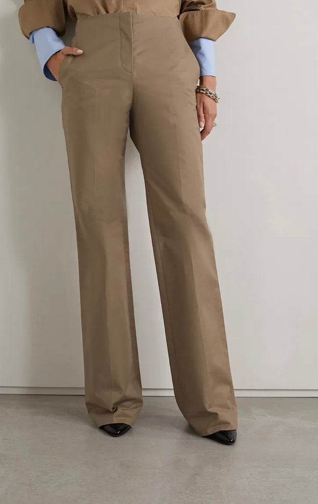 THE ROW Designer "Vasco Cotton Trousers" (Size 8)