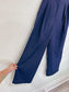 Oak + Fort Wide Leg Trousers in Navy (Size S)