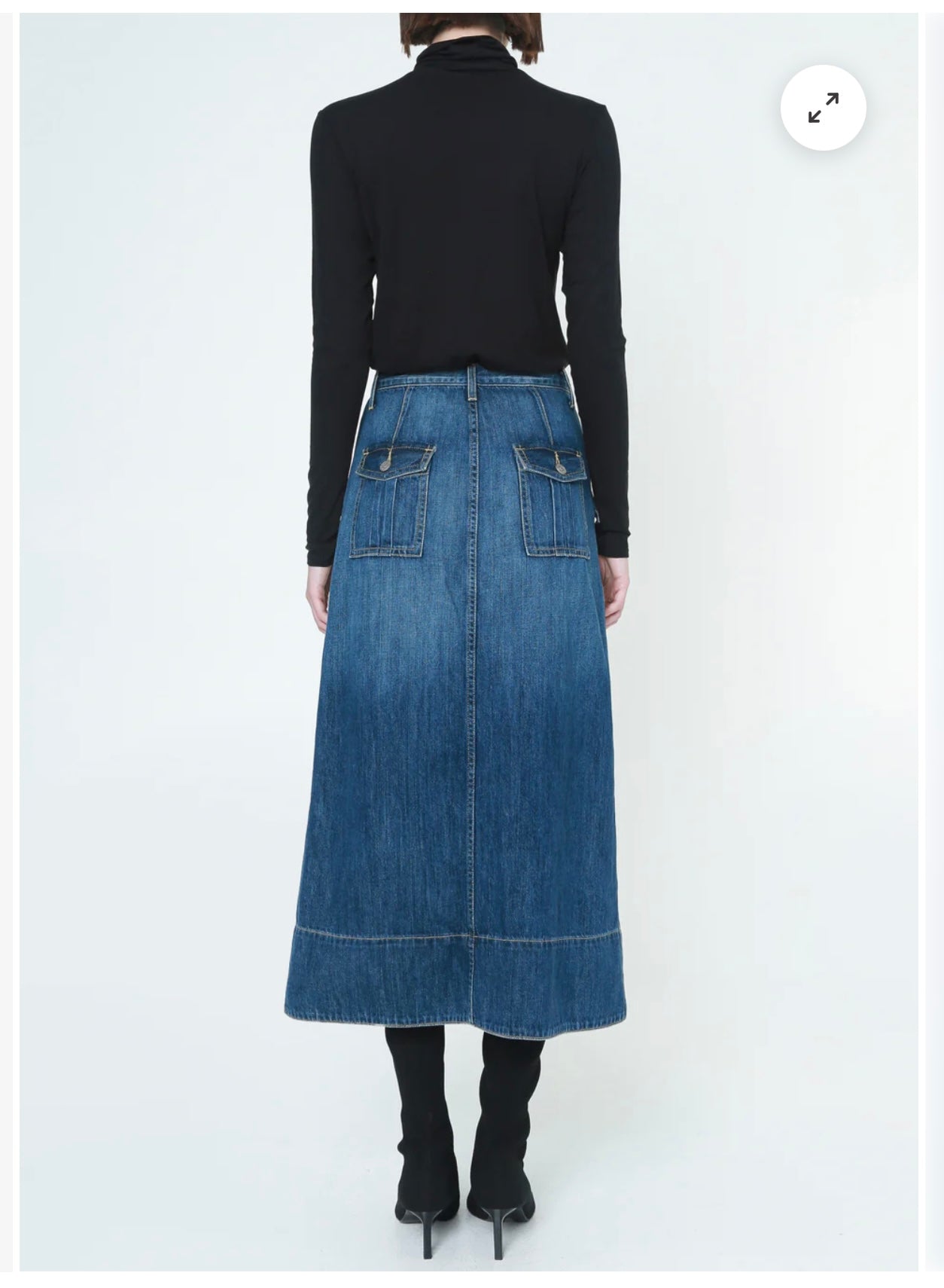 NOEND Denim "Rachel Utility Maxi Skirt" NWT (Size 25)