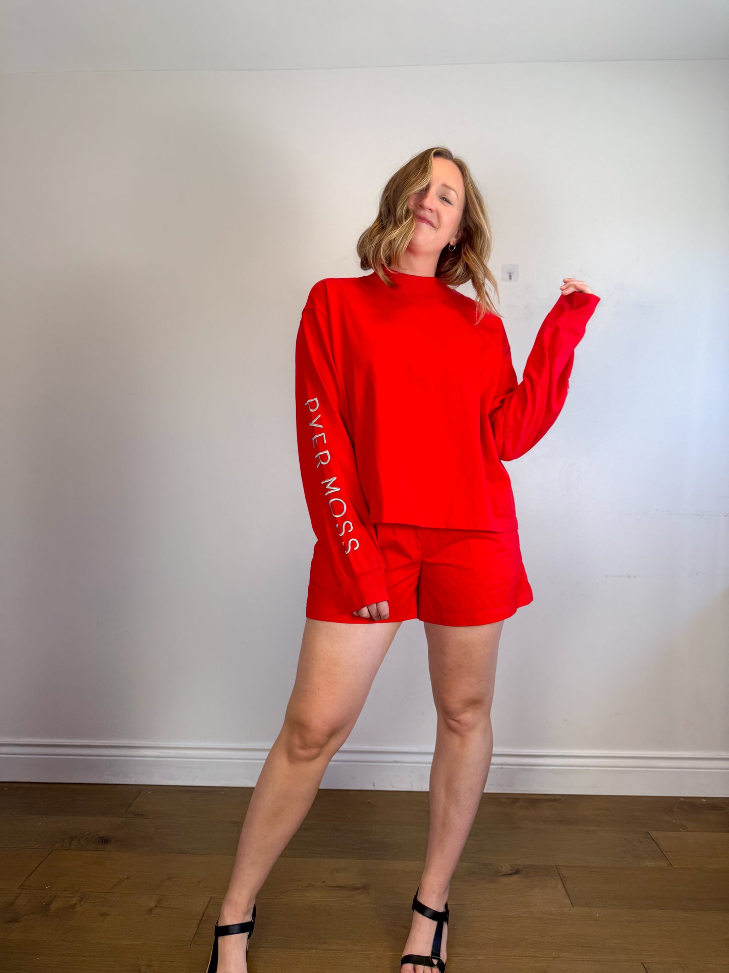 Father Rabbit "Poplin Short in Apple Red" (Size M)