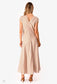 Sandro Striped Midi Dress in Pale Pink , Blue & Mustard (Size S)