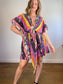 AMUR Sustainable  "Nyla Tie Front Dress" in Mixed Floral Print (Size L/XL)