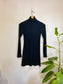 Wilfred Black Ribbed Mockneck Dress (Size S)