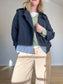 Massimo Duttio Short Trench Coat in Navy (Size M/L)