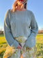 L'ENVERS Sustainable Knitwear "Organic Cotton Cropped Sweater in Mint Green" (Size L)