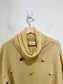 PEPA LOVES "Pepaloves Floral Patch Pom Pom Sweater in Sand" (Size S/M)