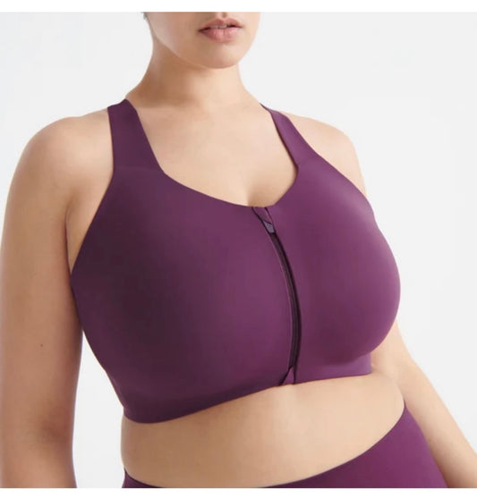 Knix Purple Catalyst Front Zip Sports Bra (Size 3)