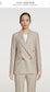 Acne Studios Designer Wool & Cotton Double Breasted Striped Blazer (Size M)