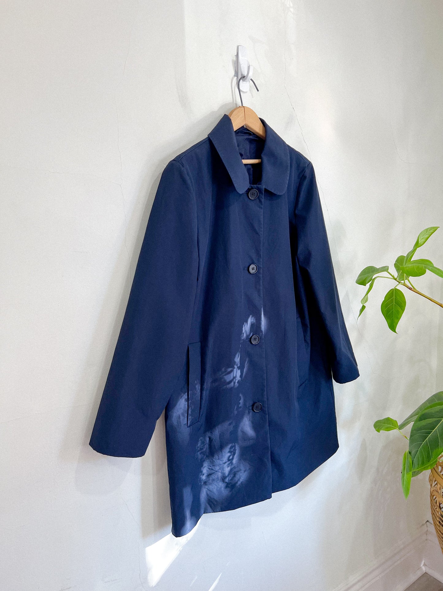 COS Lightweight Navy Trench Coat (Size L)