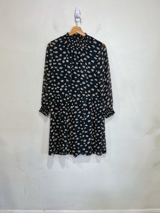 Madewell Floral Mini Dress in Black (Size S/M)