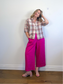 Weekend MaxMara Designer Plaid Button Down (Size L)