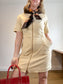 Spartina 449 Zip Front Utility Dress in Eggshell (Size L/XL)