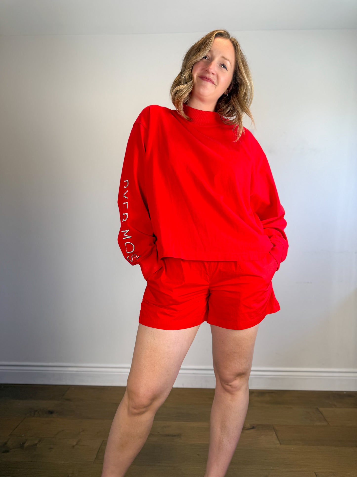 Father Rabbit "Poplin Short in Apple Red" (Size M)