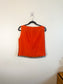 Vintage Silk Beaded Sleeveless Top in Orange (Size M)