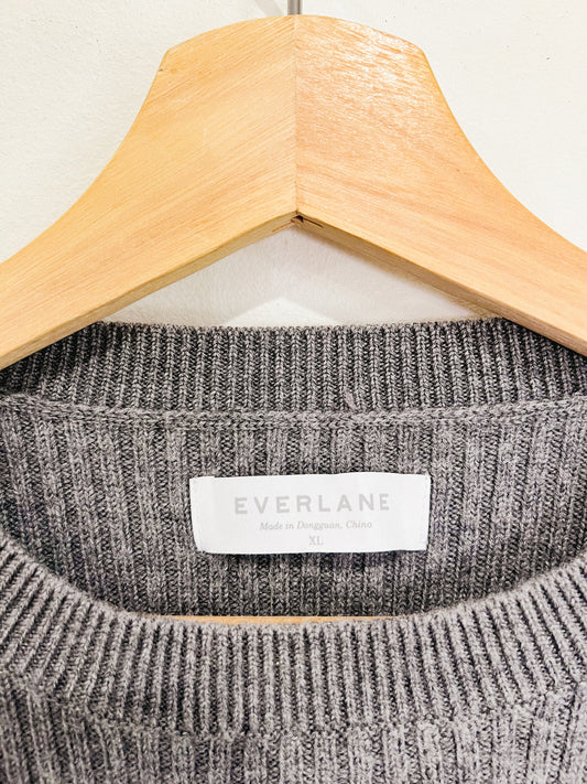 Everlane Grey Wool Crewneck Sweater (Size L)