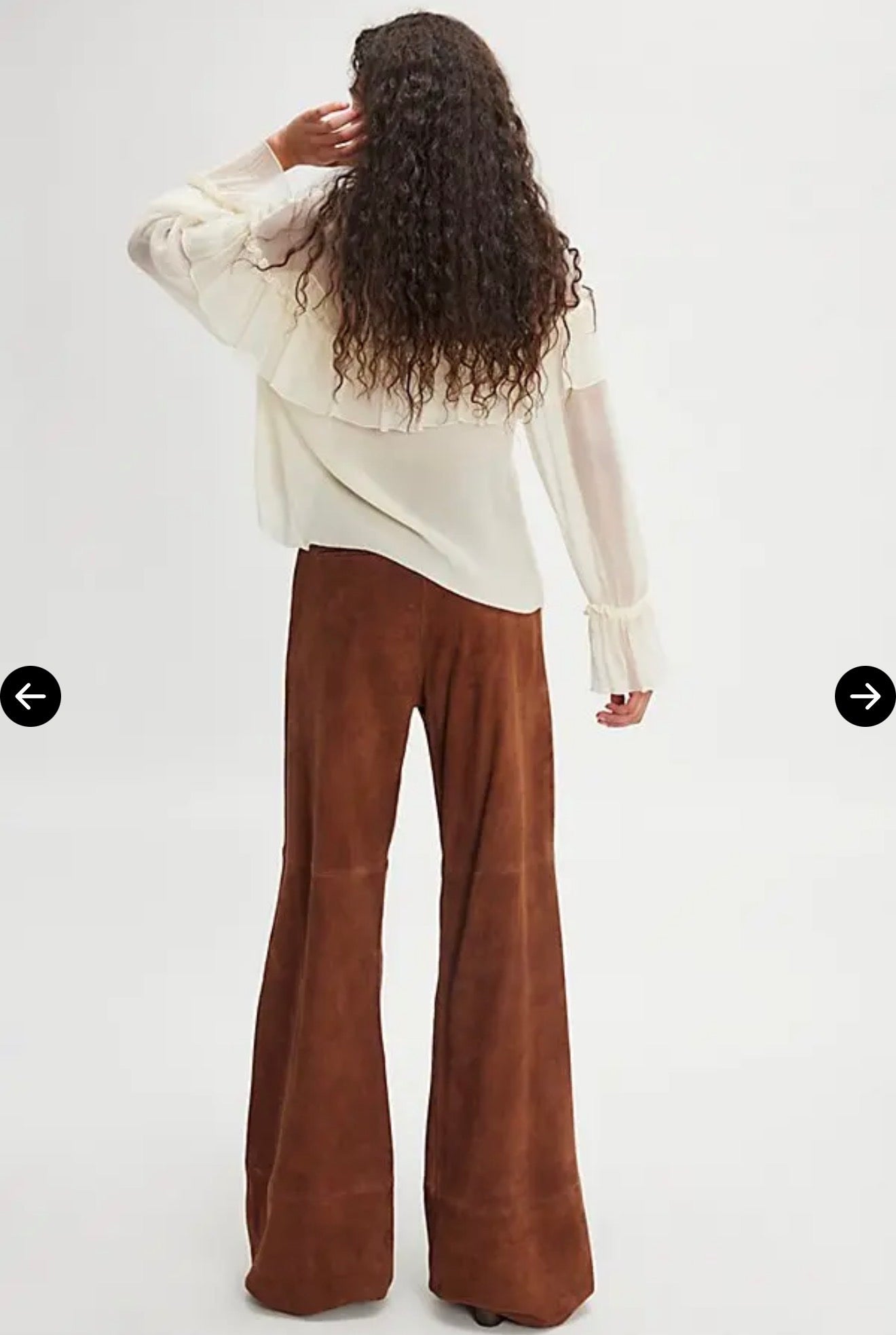 Understated Leather Suede Dream Pants in Brown (Size M)