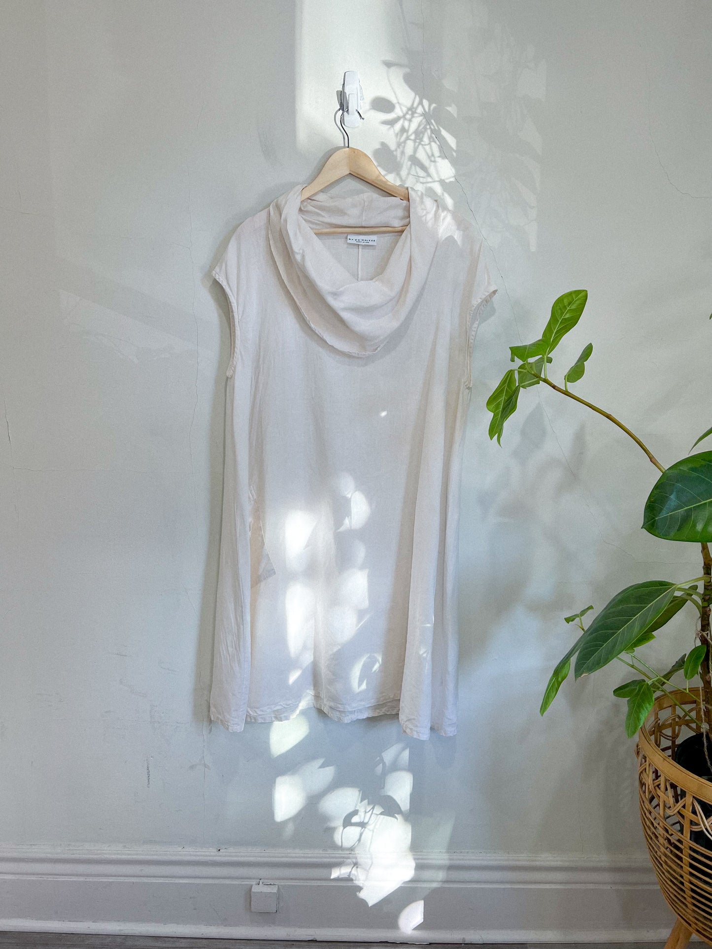 Bryn Walker "Henrietta Dress in White Light Linen" (Size XL)