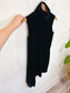 Ninety Eight Asymmetrical Velvet Turtleneck Mini Dress in Navy (Size S/M)