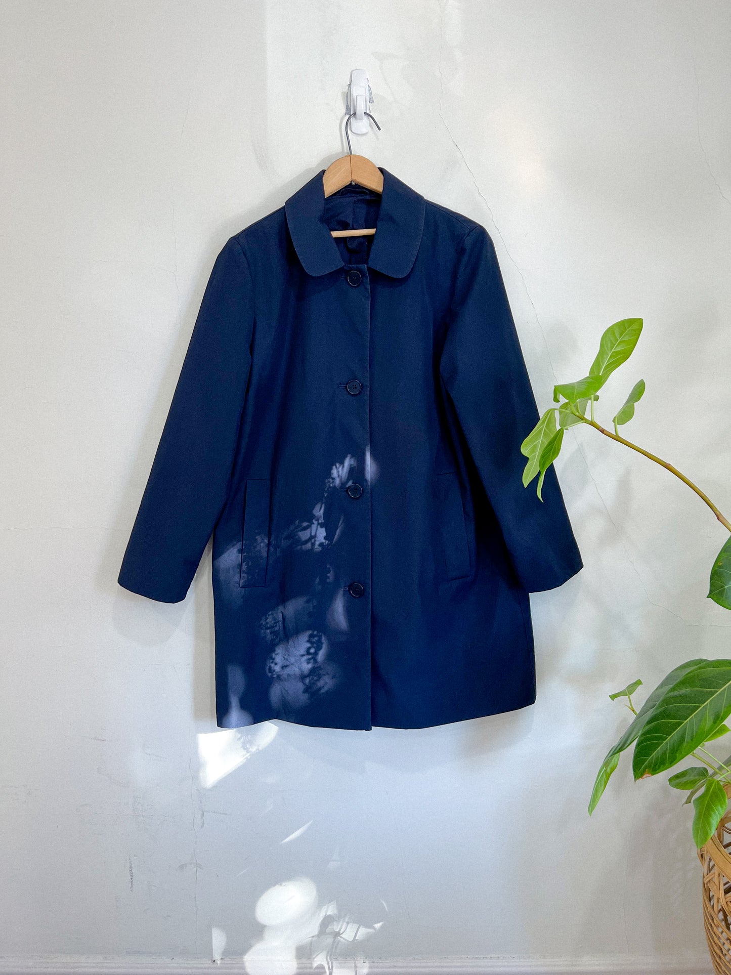 COS Lightweight Navy Trench Coat (Size L)