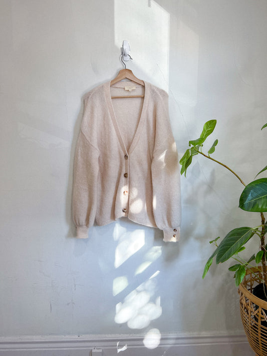 Sezane "Mia Cardigan in Natural" (Size M/L)