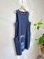 COS Wool Blend Shift Dress with Pockets in Slate Blue (Size L)