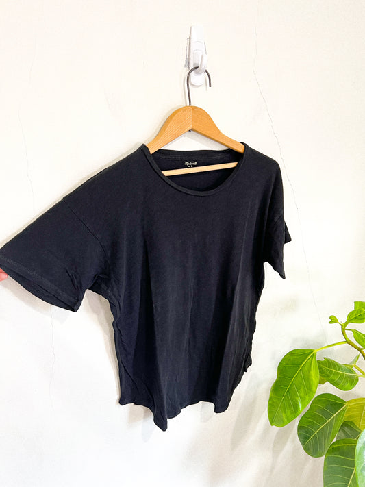 Madewell Black T-Shirt (Size L)