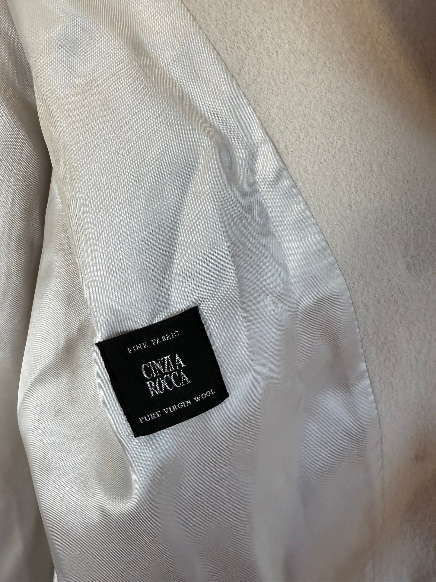 CINZIA ROCCA Designer Wool Peacoat in Grey (Size M/L)