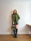 Vintage Green Tweed Skirt Suit (Size L)