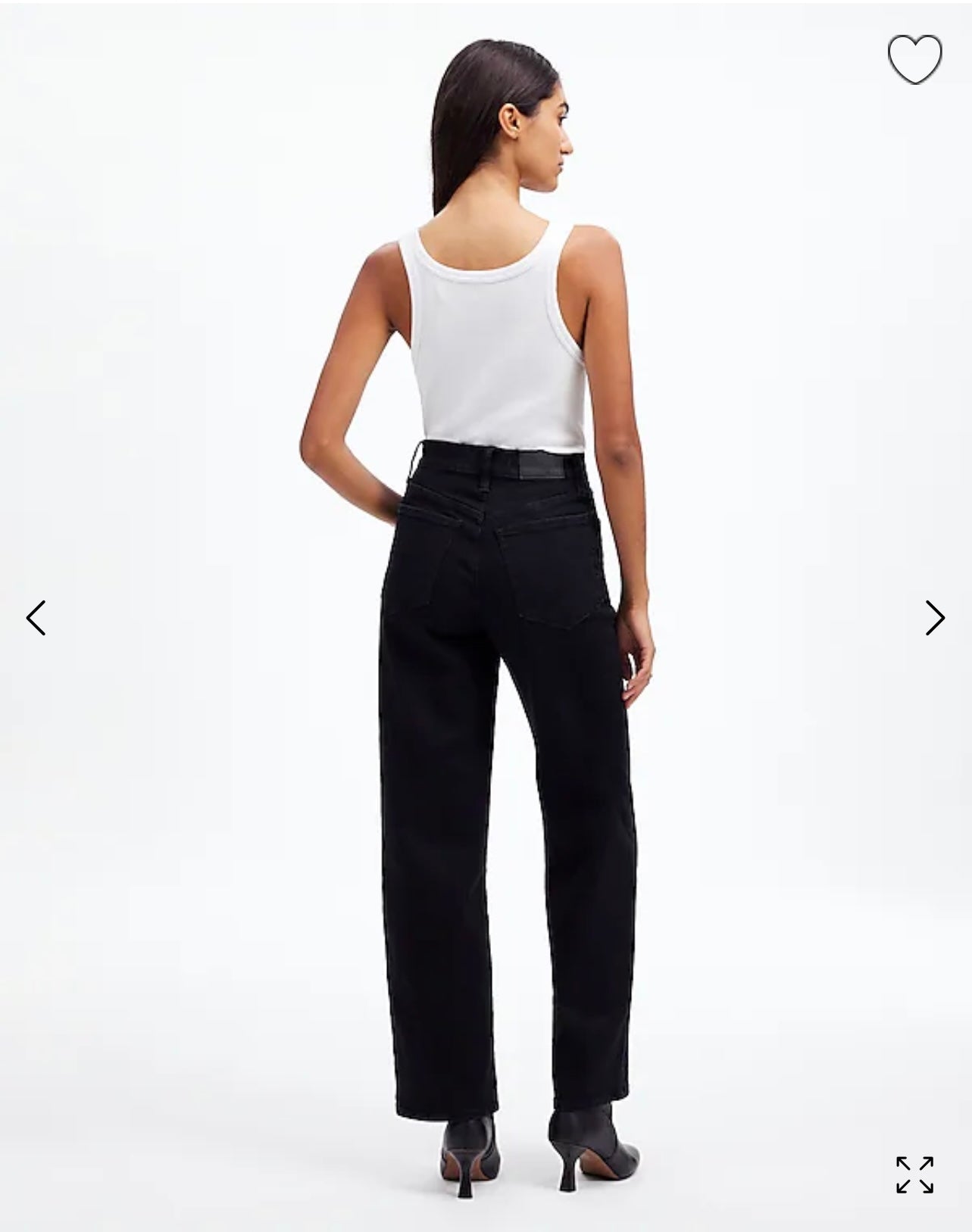 Madewell "The Perfect Vintage Wide-Leg Jean" in Black Denim (Size 25)