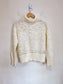 Alpha Studio Crochet Woven Turtleneck Sweater in Cream  SOLD AS IS (Size S)