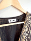 RIXO "Golden Silk Mini Dress in Leopard Print" (Size XL)