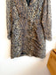 RIXO "Golden Silk Mini Dress in Leopard Print" (Size XL)