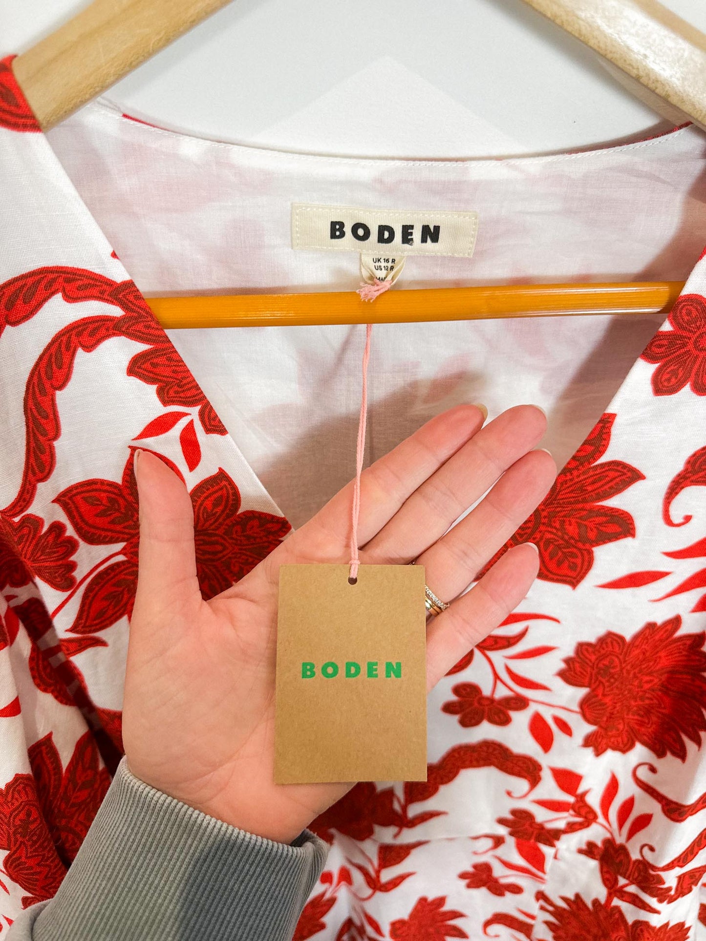 Boden "Marla Linen Blend Short Dress" NWT (Size 12)