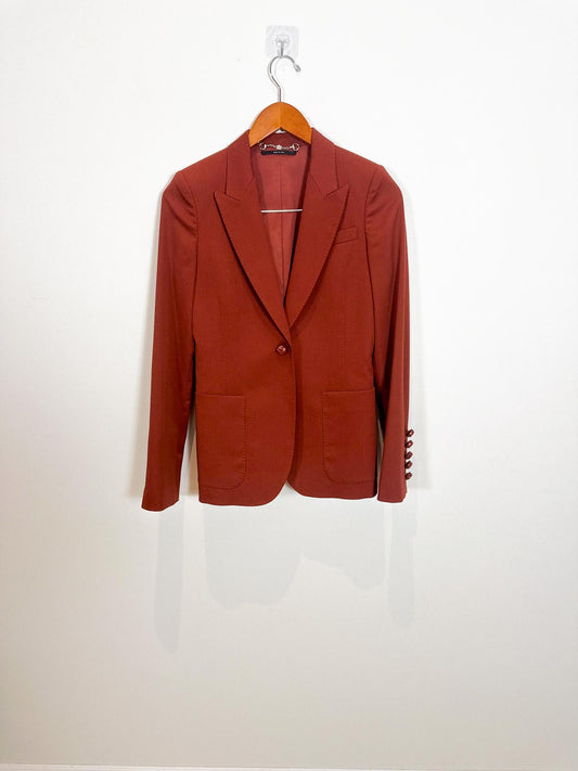 GUCCI Designer Blazer in Terracotta (Sizie S)