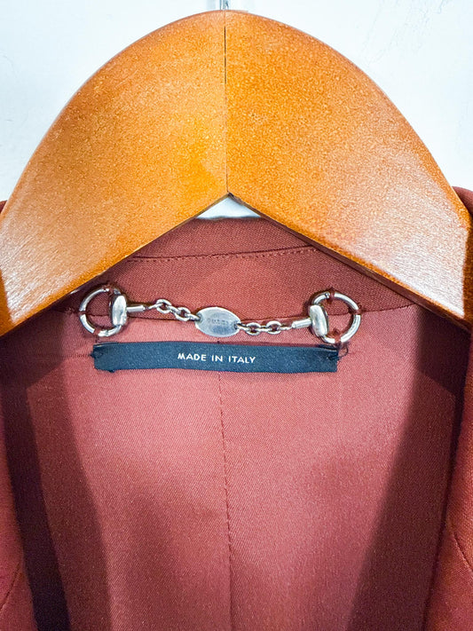 GUCCI Designer Blazer in Terracotta (Sizie S)