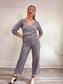 Zara Linen Jumpsuit in Grey (Size S/M)