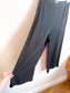 VETTA Sustainable Wide Leg Cropped Trousers in Black (Size 12)
