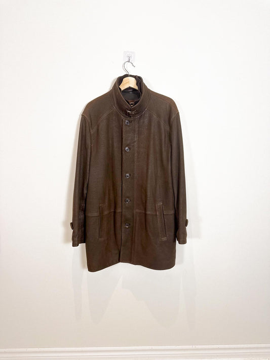 Vintage Danier Leather Coat in Brown (Size L)