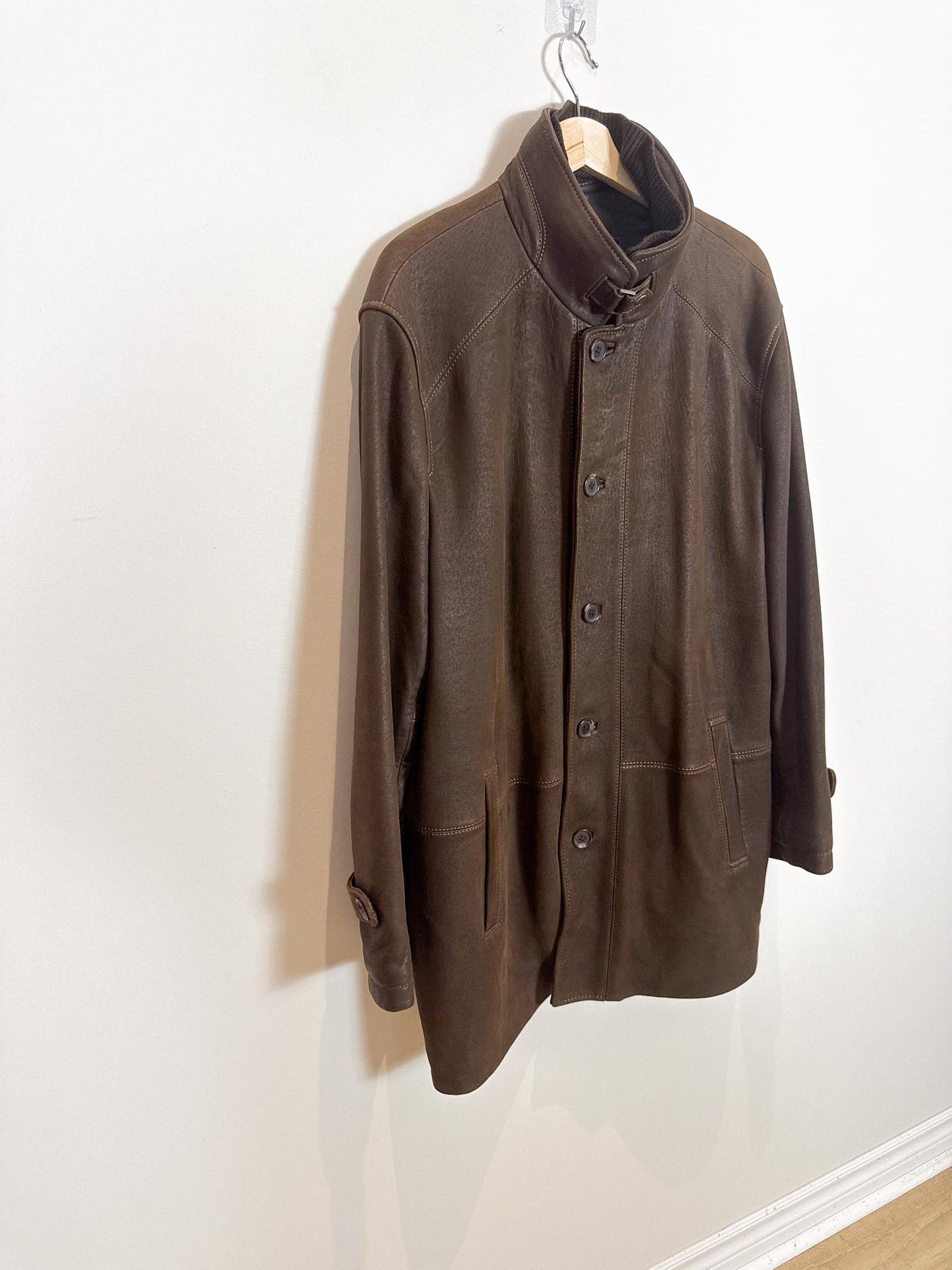 Vintage Danier Leather Coat in Brown (Size L)