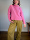 Wilfred Cashmere Turtleneck Sweater in Bubblegum Pink (Size L)
