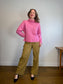 Wilfred Cashmere Turtleneck Sweater in Bubblegum Pink (Size L)