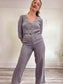 Zara Linen Jumpsuit in Grey (Size S/M)