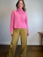 Wilfred Cashmere Turtleneck Sweater in Bubblegum Pink (Size L)