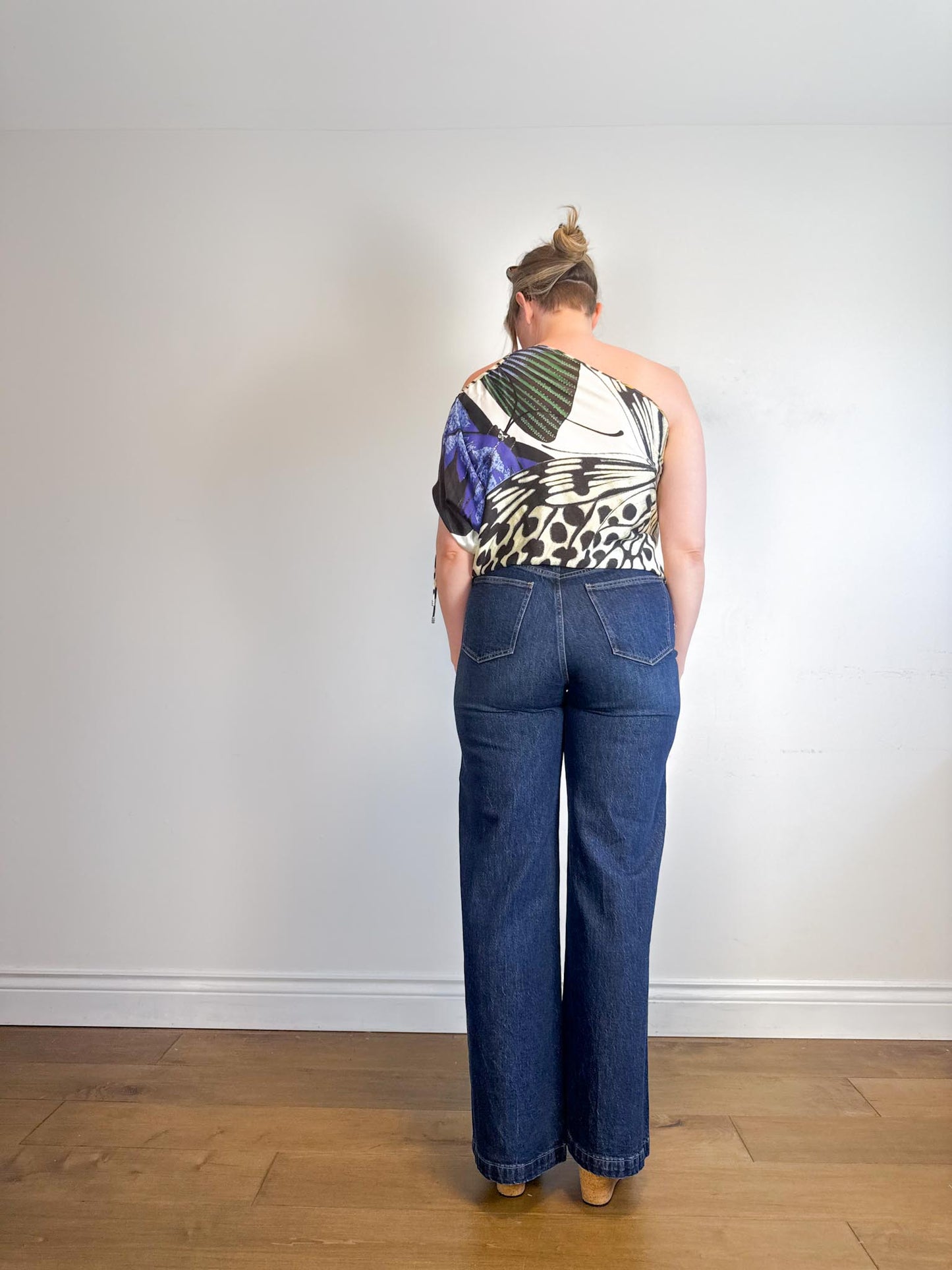 PISTOLA "Lana High-Rise Wide-Leg Jeans in Dark Wash" (Size 30)