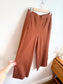 Kit & Ace Pull On Wide Leg Trousers in Brown (Size 12)